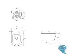 Унитаз подвесной безободковый Aquatek Оберон AQ1365T-00 с сиденьем Soft Close (микролифт)