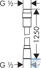 Душевой шланг 125 см Hansgrohe Isiflex 28249000