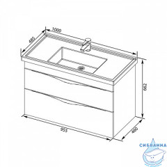 Тумба под раковину Aquanet Эвора 100 дуб антик 183003