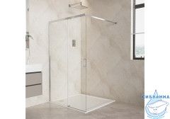 Walk in  Aquatek 120х200 AQ.WISL.120.1CH профиль хром, стекло прозрачное 