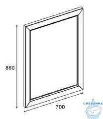Зеркало Roca America Evolution W 70 ZRU9302958 темный дуб