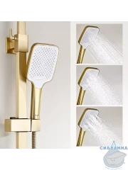 Душевая система Raglo 340 1 режим R01.24.03 (сатин золотой)