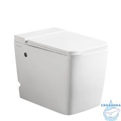 Унитаз приставной импульсный Abber Rechteck AC1212P с сиденьем Soft Close (микролифт) (белый)