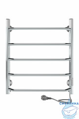 Полотенцесушитель электрический Indigo Roof Lux П5 (с таймером) 50х60 хром (с возможностью скрытого подключения, подключение R/L)
