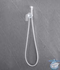 Встраиваемый смеситель с гигиеническим душем ABBER Weiss Insel AF8025W (белый)