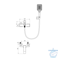 Смеситель для ванны Oliveeka D-Line OL-639003A-BG (золото матовое)