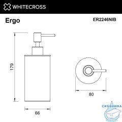 Дозатор для жидкого мыла настольный WHITECROSS Ergo ER2246NIB (брашированный никель)