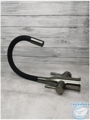 Смеситель кухни Frap F4396-15 (оружейная сталь)