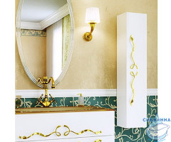 Пенал Aqwella Clarberg Due Amanti 25 DUE0525W белый, ручки золото