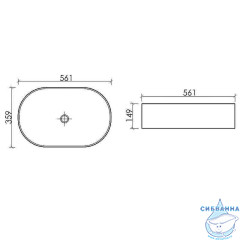  Раковина на столешницу 50 см Ceramicanova Element CN6075