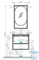 Зеркало Акватон Лофт Фабрик 52 дуб эндгрейн 1A242502LTDU0