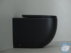 Унитаз приставной безободковый Ceramicanova Metropol Rimless CN4004MB с сиденьем Soft Close (микролифт)