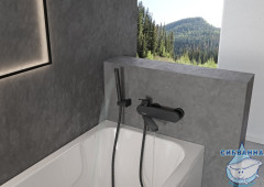 Смеситель для ванны Ravak Chrome X070431 (черный матовый)