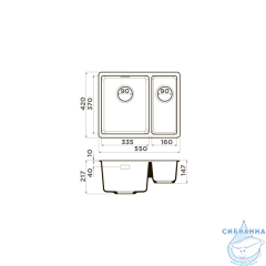 Кухонная мойка Omoikiri Kata 55-2-U-BE 4993387 ваниль