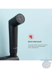 Смеситель Raglo R23.56.06 с гигиеническим душем (черный)