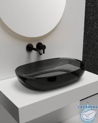 Раковина на столешницу 60 см ABBER Kristall AT2805Onyx