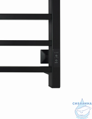 Полотенцесушитель электрический Санприз Контур с полкой П6 40х60 (черный матовый) (подключение универсальное) 