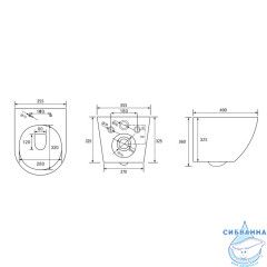 Унитаз ABBER Bequem AC1101TMG подвесной серый матовый, безободковый, смыв торнадо