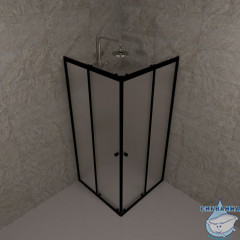 Душевое ограждение Тритон Вента 90x90 профиль черный, стекло матовое Щ0000064631