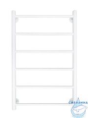 Полотенцесушитель водяной Санприз Аврора П6 80х50 (нижнее подключение 50 см) (белый матовый)