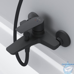 Смеситель для ванны AM.PM Gem F90A10022 (черный матовый)