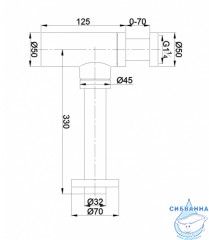 Сифон для умывальника Omnires A186GL (золото)