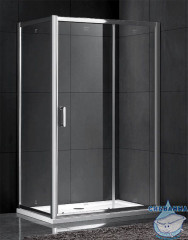 Душевое ограждение Gemy Victoria 100x100 профиль хром, стекло прозрачное S30191H-A100 (без поддона)