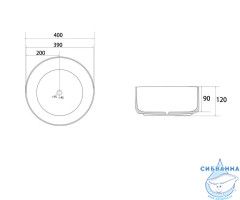 Раковина на столешницу 40 см ABBER Bequem AC2109BGM