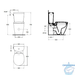 Унитаз напольный Ideal Standard Connect E781801 (без бачка и сиденья)