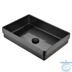 Раковина встраиваемая сверху ABBER Wasser Kreis AF2401GM оружейная сталь