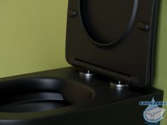 Унитаз подвесной безободковый Ceramicanova Uno Rimless CN11001MB с сиденьем быстросъемным Soft Close (микролифт)