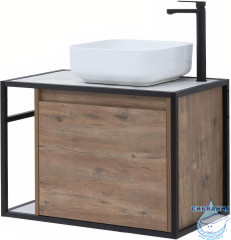 Тумба под раковину Aquanet Nova Lite Loft 75 R 261657 дуб рустикальный