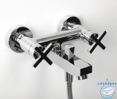 Смеситель для ванны WasserKRAFT Weser 7801 с душевым гарнитуром (хром)