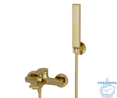 Смеситель для ванны Wassercraft Aisch 5501 с аксессуарами (золото)