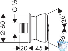 Боковая форсунка Hansgrohe Bodyvette 28466000