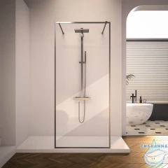 Walk-in Veconi Корато 120 профиль графит, стекло прозрачное KR90GR-120-01-C4