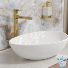 Смеситель для раковины Wasserkraft Neckar 2103H (золото глянцевое)