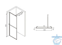 Walk-in Abber Immer Offen AG60100B8 100x200 см