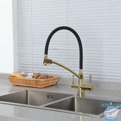 Смеситель для кухни Gappo G4398-13 (золото/черный)