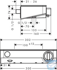 Смеситель для душа термостатический Hansgrohe ShowerTablet Select 13171000