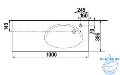 Раковина 100 см Roca Etna 327009000