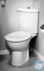 Унитаз напольный угловой Vitra Arkitekt 9754B003-7200 с бачком и сиденьем 