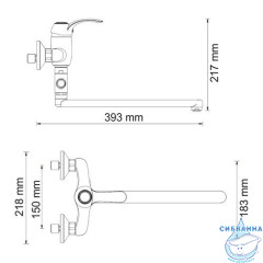 Смеситель для ванны WasserKRAFT Isar 1302L с душевым гарнитуром (черная бронза)
