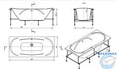 Ванна акриловая Roca Madeira 180х80 с каркасом