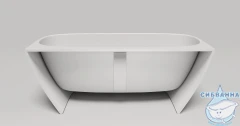 Ванна из искусственного камня Salini Sofia Wall 170x80 (материал S-Sense, белый глянцевый)