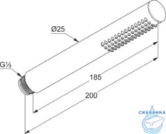 Ручной душ Kludi Nova Fonte 1 режим 39120N0-00 (брашированное золото)