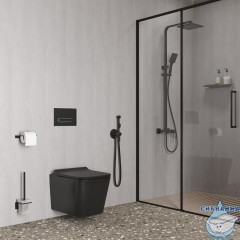 Клавиша смыва, универсальная, матовый черный, Unifix, 071, IDDIS, UNI71MBi77