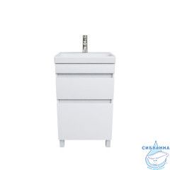 Тумба с умывальником напольная с ящиками, белая, 50 см, Zodiac, IDDIS, ZOD5CBFi95K подходит ум. 3505000i28