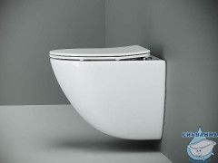 Унитаз подвесной безободковый Ceramicanova Mono Rimless CN1905 с сиденьем быстросъемным Soft Close (микролифт)