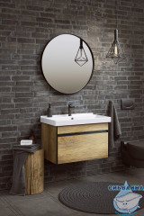 Тумба Aqwella Urban 100 дуб балтийский с раковиной Фостер 100